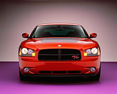 AUT 41 RK0358 04
2006 Dodge Daytona R/T Charger Orange Head On View Studio