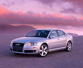 AUT 41 RK0397 01
2006 Audi A8 Quattro AT6 Silver 3/4 Front View On Pavement
