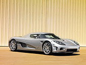 AUT 41 RK0577 01
2006 Koenigsegg CCX Roadster Silver 3/4 Front View In Studio