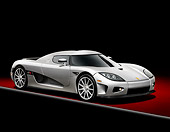 AUT 41 RK0583 01
2006 Koenigsegg CCX Roadster Silver 3/4 Front View Studio