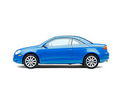 AUT 42 RK0118 01
2007 Volkswagen Eos 2.0T Convertible Blue Profile View Studio