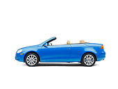 AUT 42 RK0121 01
2007 Volkswagen Eos 2.0T Convertible Blue Profile View Studio
