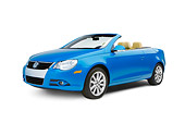 AUT 42 RK0122 01
2007 Volkswagen Eos 2.0T Convertible Blue 3/4 Side View Studio
