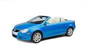 AUT 42 RK0127 01
2007 Volkswagen Eos 2.0T Convertible Blue 3/4 Side View Studio