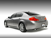 AUT 42 RK0143 01
2007 Infiniti G35 Sport 6MT Gray 3/4 Rear View On 
White Seamless Studio