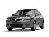 AUT 42 RK0167 01
2007 Mazda Mazda3i Gray 3/4 Front View On White Seamless Studio