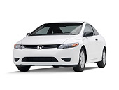 AUT 42 RK0172 01
2007 Honda Civic Coupe DX White 3/4 Front View On Seamless Studio