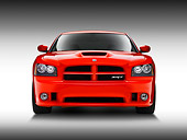 AUT 42 RK0197 01
2007 Dodge Charger SRT8 Hemi Red Head On View On White Seamless Studio