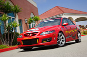 AUT 42 RK0207 01
2007 Mazda Speed 6 Official Pace Car Red Low 3/4 Front View On Pavement