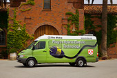 AUT 42 RK0226 01
2007 Dodge Sprinter Cargo Van Green 3/4 Front View On Pavement By Building