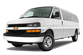 AUT 43 IZ0566 01
2013 Chevrolet Express 3500 Passenger Van White 3/4 Front View Studio