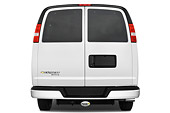 AUT 43 IZ0568 01
2013 Chevrolet Express 3500 Passenger Van White Rear View Studio