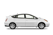 AUT 43 IZ0570 01
2009 Toyota Prius Touring White Profile View Studio