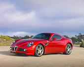 AUT 43 RK0408 01
2008 Alfa Romeo 8C Competizione Red 3/4 Front View On Pavement