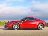 AUT 43 RK0410 01
2008 Alfa Romeo 8C Competizione Red Profile View On Pavement