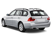 AUT 43 IZ0027 01
2011 BMW 3 Series Station Wagon Silver 3/4 Rear View Studio