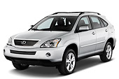 AUT 43 IZ0102 01
2009 Lexus RX 400h Silver 3/4 Front View Studio