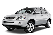 AUT 43 IZ0103 01
2009 Lexus RX 400h Silver 3/4 Front View Studio