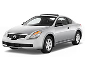 AUT 43 IZ0118 01
2009 Nissan Altima Coupe Silver 3/4 Front View Studio