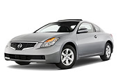 AUT 43 IZ0119 01
2009 Nissan Altima Coupe Silver 3/4 Front View Studio