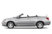 AUT 43 IZ0152 01
2009 Chrysler Sebring Convertible Silver Profile View Studio