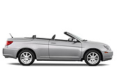 AUT 43 IZ0153 01
2009 Chrysler Sebring Convertible Silver Profile View Studio