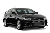 AUT 43 IZ0192 01
2008 Mitsubishi Lancer Evolution Black 3/4 Front View Studio