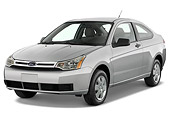 AUT 43 IZ0237 01
2008 Ford Focus Coupe Silver 3/4 Front View Studio
