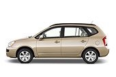 AUT 43 IZ0246 01
2009 Kia Rondo LX Champagne Profile View Studio
