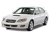 AUT 43 IZ0302 01
2009 Subaru Legacy White 3/4 Front View Studio