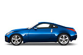 AUT 43 IZ0483 01
2009 Nissan 350Z Blue Profile View Studio