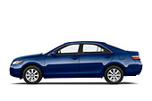 AUT 43 IZ0495 01
2009 Toyota Camry XLE Blue Profile View Studio
