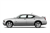 AUT 43 IZ0513 01
2010 Dodge Charger DUB Edition Silver Profile View Studio