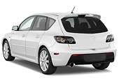 AUT 43 IZ0525 01
2009 Mazdaspeed3 White 3/4 Rear View Studio