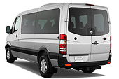 AUT 43 IZ0540 01
2010 Dodge Sprinter Passenger Van Silver 3/4 Rear View Studio
