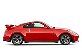 AUT 43 IZ0546 01
2008 Nissan 350Z Nismo Red Profile View Studio