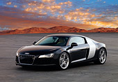 AUT 43 RK0009 01
2008 Audi R8 Black 3/4 Front View On Pavement