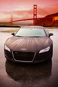 AUT 43 RK0011 01
2008 Audi R8 Black Head On View On Pavement Golden Gate Bridge SF