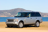 AUT 43 RK0160 01
2008 Land Rover Range Rover Silver 3/4 Front View By Water Mountains