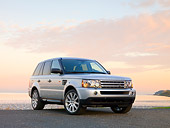 AUT 43 RK0181 01
2008 Land Rover Range Rover Silver 3/4 Front View At Dusk By Water
