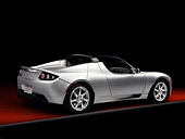 AUT 43 RK0227 01
2008 Tesla Roadster Silver 3/4 Rear View Studio