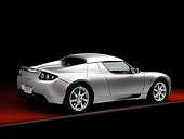 AUT 43 RK0228 01
2008 Tesla Roadster Silver 3/4 Rear View Studio