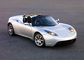 AUT 43 RK0229 01
2008 Tesla Roadster Silver 3/4 Front View On Pavement