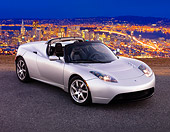 AUT 43 RK0233 01
2008 Tesla Roadster Silver 3/4 Front View On Pavement