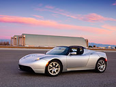 AUT 43 RK0234 01
2008 Tesla Roadster Silver 3/4 Front View On Pavement