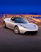 AUT 43 RK0239 01
2008 Tesla Roadster Silver 3/4 Front View On Pavement