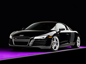 AUT 43 RK0243 01
2008 Audi R8 Coupe quattro R Tronic Black 3/4 Front View Studio