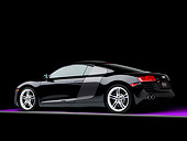 AUT 43 RK0245 01
2008 Audi R8 Coupe quattro R Tronic Black 3/4 Rear View Studio
