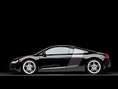 AUT 43 RK0246 01
2008 Audi R8 Coupe Quattro R Tronic Black Profile View Studio