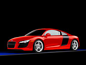 AUT 43 RK0263 01
2008 Audi R8 Coupe Quattro R Tronic Red 3/4 Front View Studio